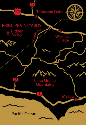 Principe Vineyards Map